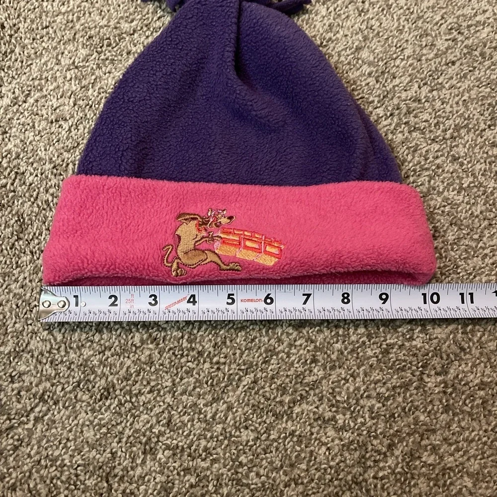 Vtg 2001 Cartoon Network Scooby Doo Beanie Pom Hat Embroidered Pink Purple Girls